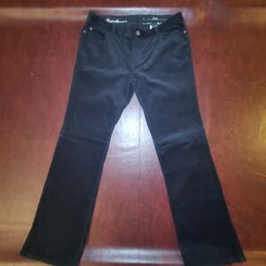 Eddie Bauer Women's Black Corduroy Curvy Boot Cut Pants